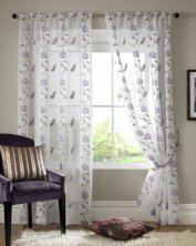 Butterfly Lilac Voile Panel