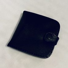 Black Leather Square Coin Holder