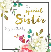 Belle Sister Birthday Greetings Card