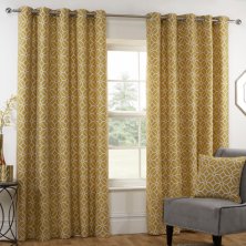Kelso Ochre Eyelet Ready Made Curtains