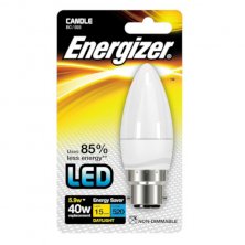 Energizer LED Candle Bulb BC 5.9W=40W OPAL B22