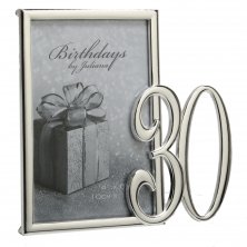 30th Silver Plated Photo Frame