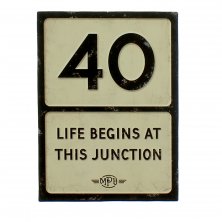 40th Birthday MPH Road Sign Plaque