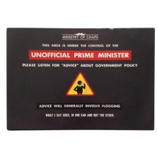 Unofficial Prime Minister Ministry of Chaps Metal Wall Plaque