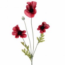 Flame Red Artificial Poppy