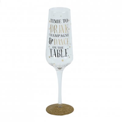 Dance on the Table Sparkling Flute Glass